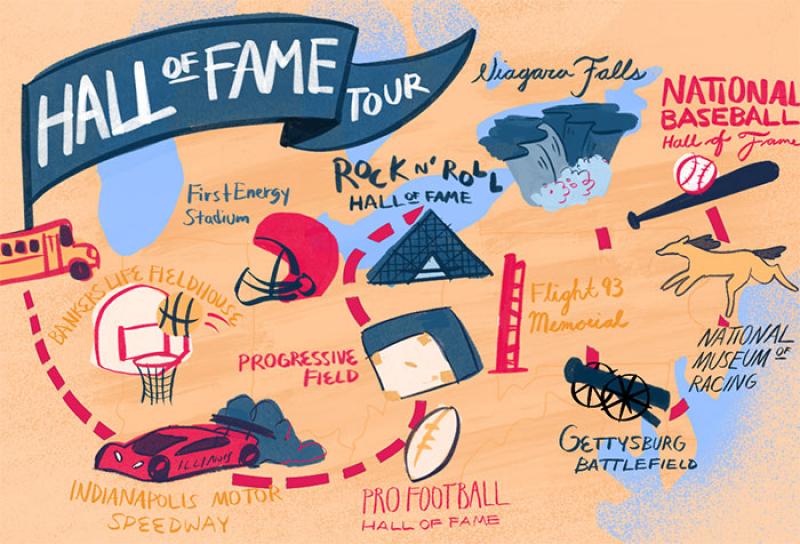 Hall of Fame map