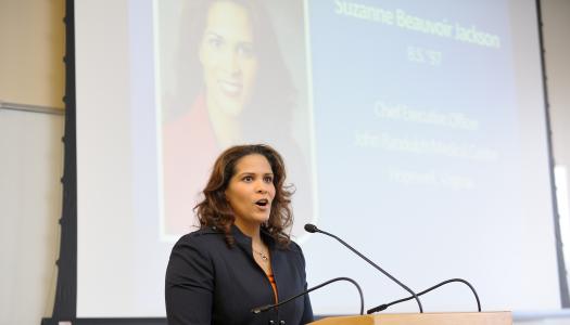 Suzanne Jackson giving a presentation