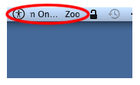 Screenshot showing the Zoom marquee in the  menu bar