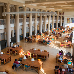 students studying in Grainger Library